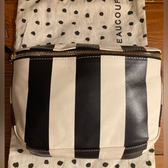 Clare V | Black x Cream Striped OG fanny pack - Picture 4 of 8